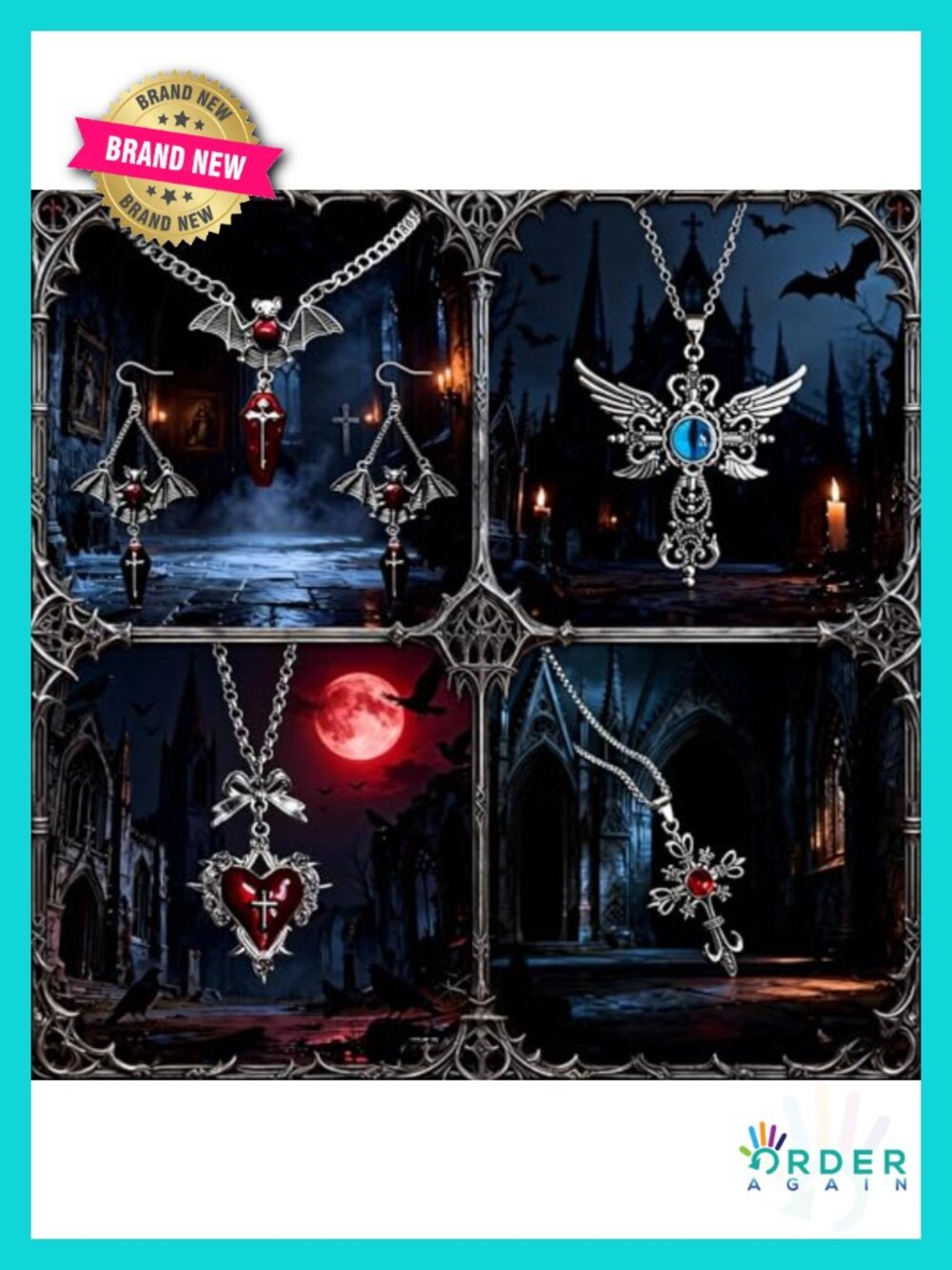 Mystery Jewelry Jar Set 50-55 Pcs Gothic Witchy Y2K Surprise Gift Box for Women - Picture 6 of 6